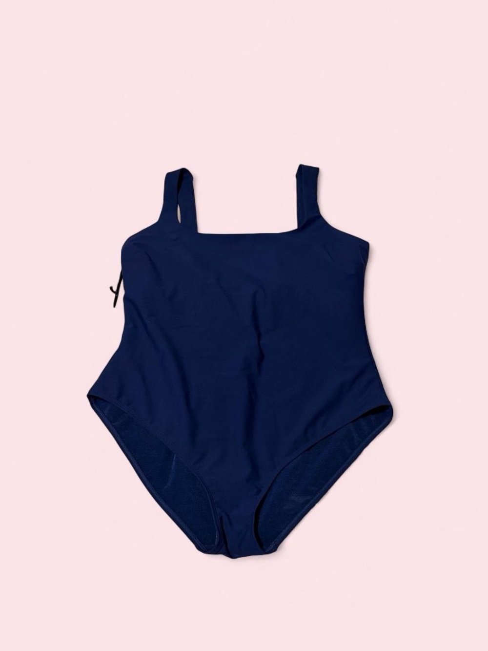 Stylist Square-Neck Navy One-Piece Sculpting Swimsuit